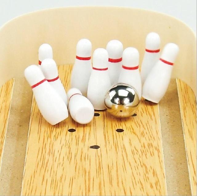 Đồ chơi gỗ Bowling mini bắn bi cho bé