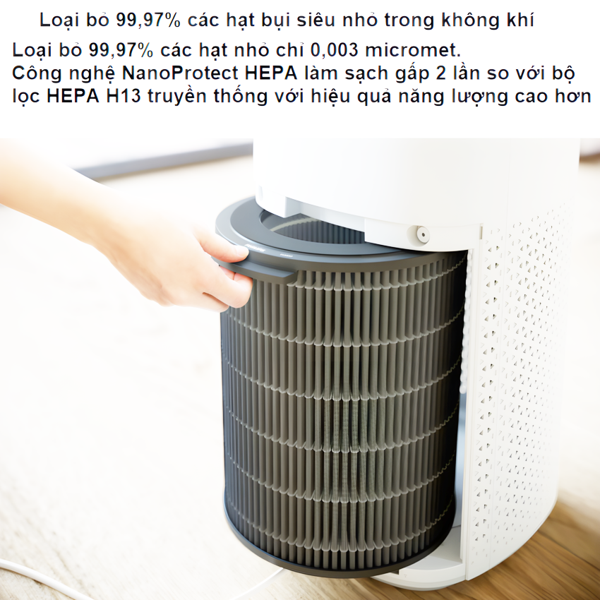 Máy lọc không khí kiêm máy tạo độ ẩm 2 trong 1, công nghệ hiện đại NanoCloud. Thương hiệu Hà Lan cao cấp Philips - AC3737/00. Hàng chính hãng