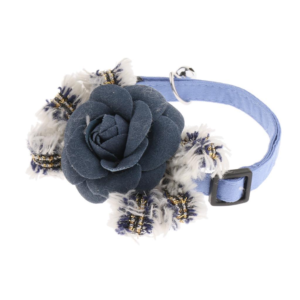 Small Medium Dog Adjustable Collar Flower Bowtie, Daily Dog Grooming Costume