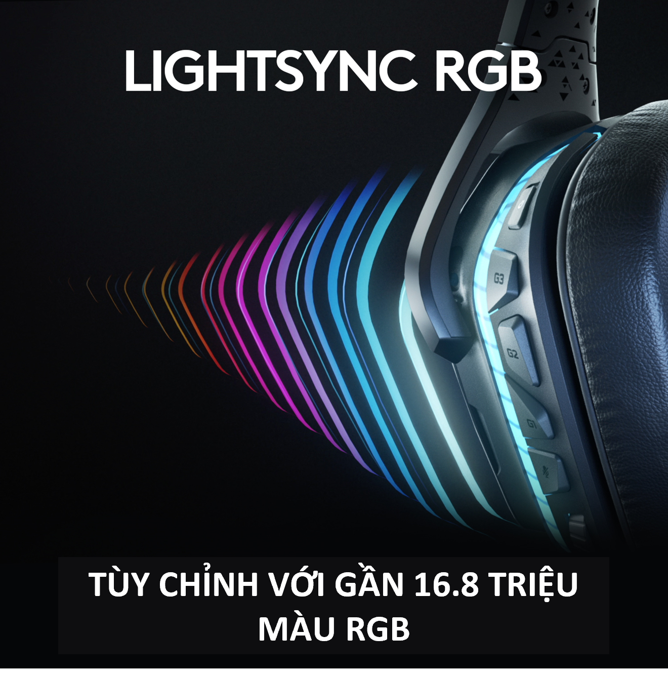 Tai nghe game RGB có dây Logitech G633s - Âm vòm 7.1, màn loa 50mm, 3 nút lập trình, Mic to rõ -Hàng chính hãng