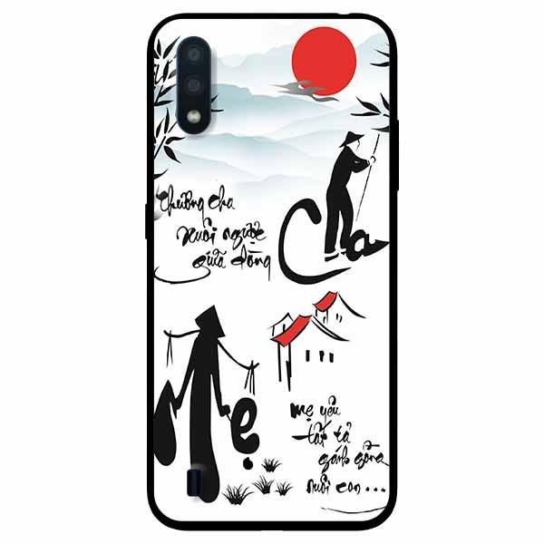 Ốp lưng in cho Samsung A01 Mẫu Thương Cha Mẹ