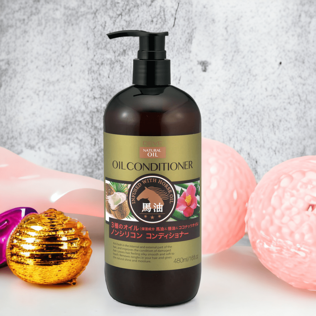 Dầu Xả Phục Hồi Tóc Hư Tổn Chiết Xuất Tinh Dầu Ngựa Deve Natural Oil Conditioner  (Chai 480mL)