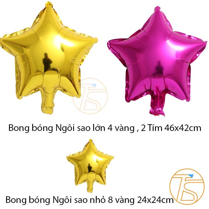 Bộ Bong Bóng Sinh Nhật Kèm Chai Sâm Banh KG-6602 - Set Trang Trí Happy Birthday Kèm Ống Bơm Tay