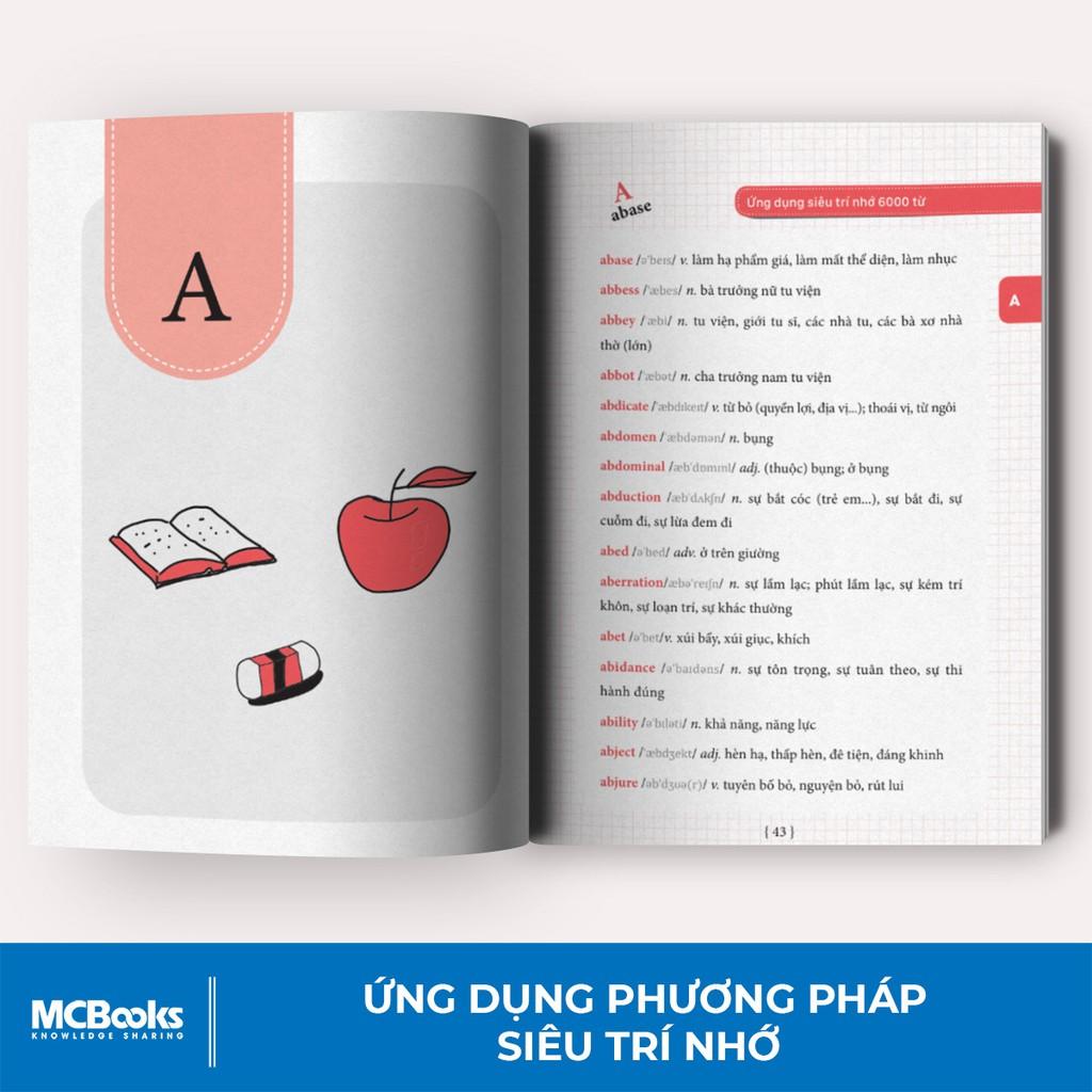 Sách - Ứng Dụng Siêu Trí Nhớ 6000 Từ Vựng Tiếng Anh Thông Dụng Nhất Cho Người Học Tiếng Anh Cơ Bản - Học Kèm App Online