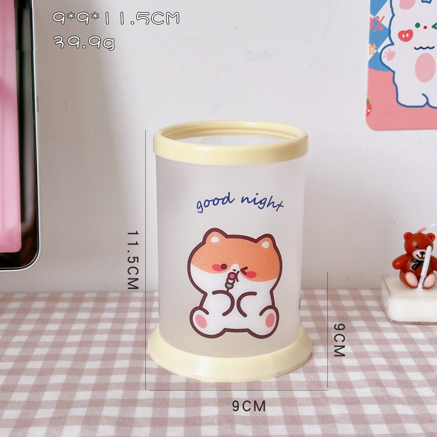 Ống Cắm Bút Tròn Hình Chibi Dễ Thương Đựng Bút, Mỹ Phẩm Trang Điểm Đồ Dùng Học Tập Tự Lắp Ghép Dễ Thương