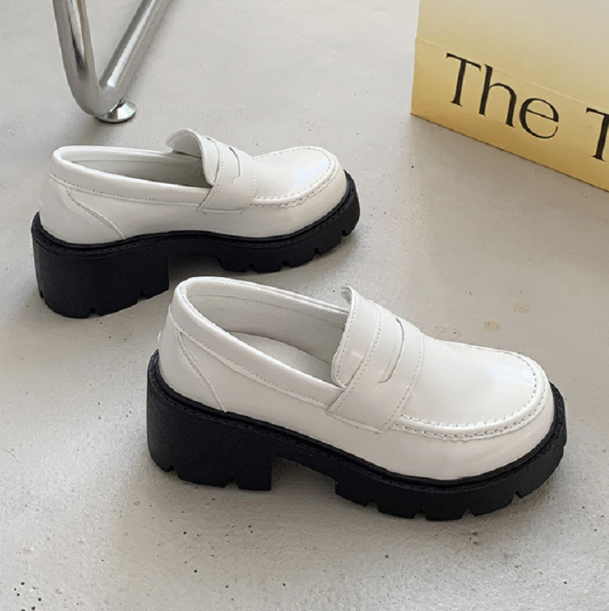 [ Hàng sẵn 35- 40] Giày LOAFER nữ/ Giày LOLITA da bóng đế dầy LOẠI TỐT phong cách Hàn Quốc GBN119