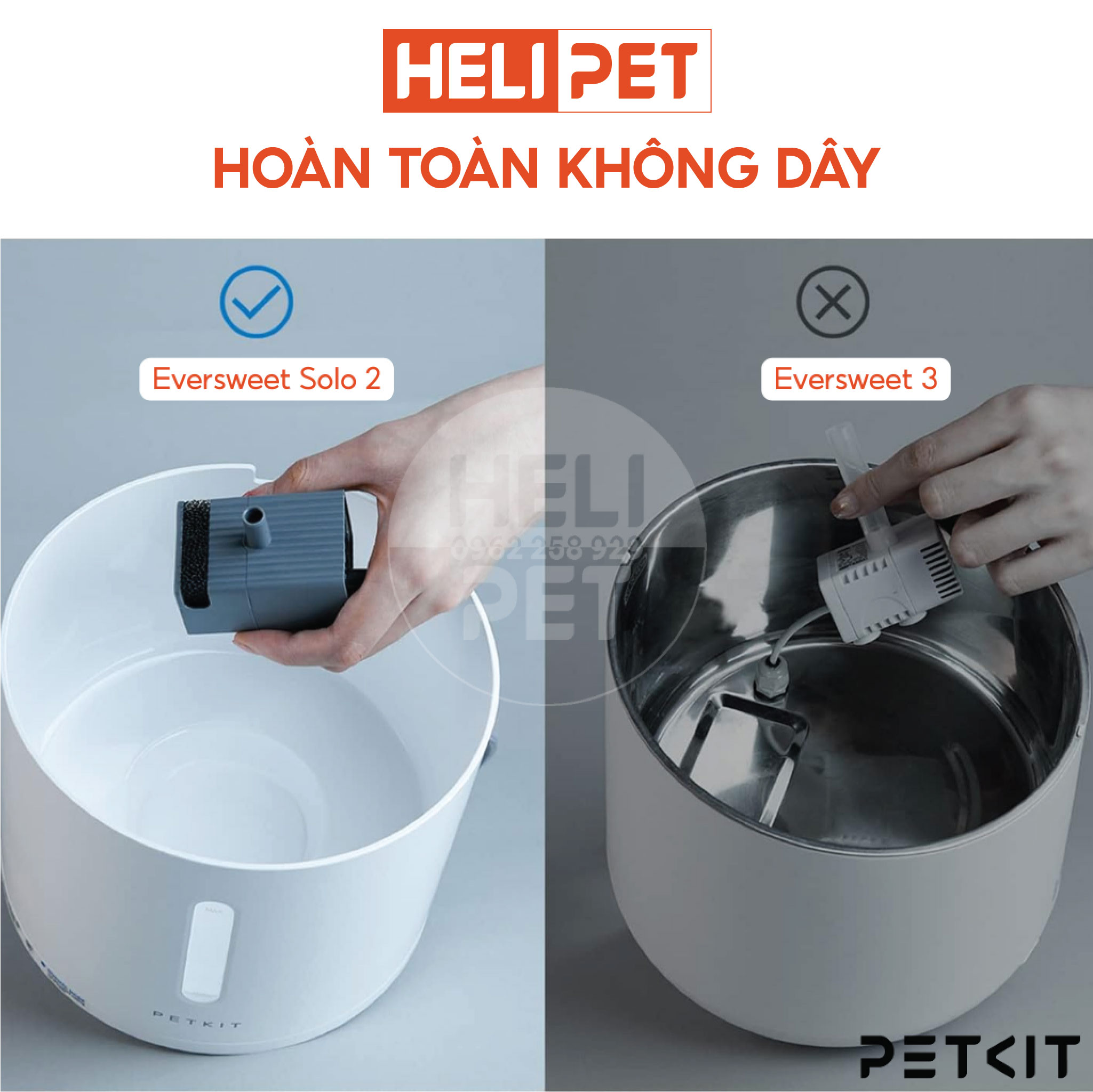 [Có App] Máy Lọc Nước Cho Mèo Bơm Không Dây PETKIT Solo 2 - HeLiPet