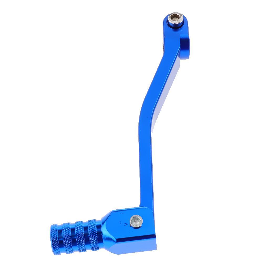Universal Motorcycle CNC Adjustable Folding Gear Shift Lever Blue + Red