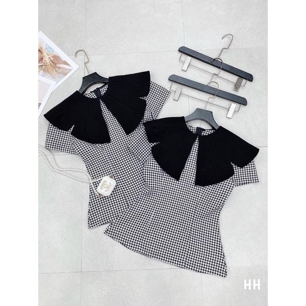 ÁO PEPLUM CỔ XẺ