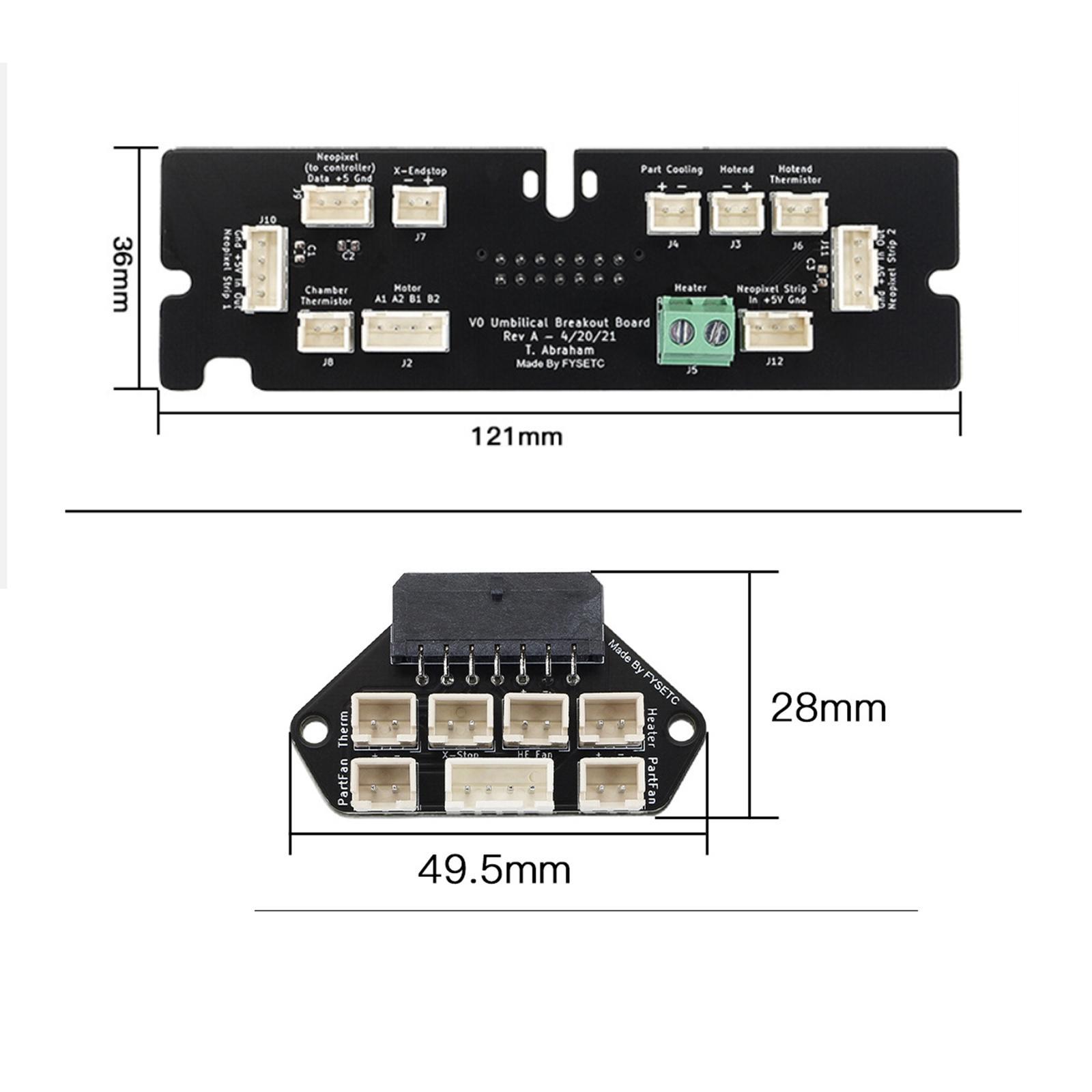 V0.1 Umbilical PCB Set 14 Pin Extruder Adapter Board Complete Tool Head Frame Board Easy Maintenance