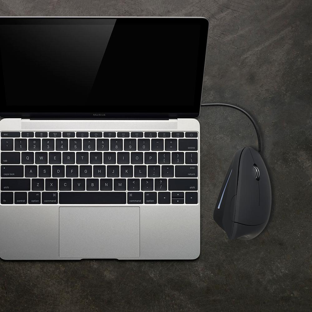 Chuột dọc USB Công thái học có độ chính xác cao có thể điều chỉnh 800/1200/2000/3200 DPI 5 nút Có dây