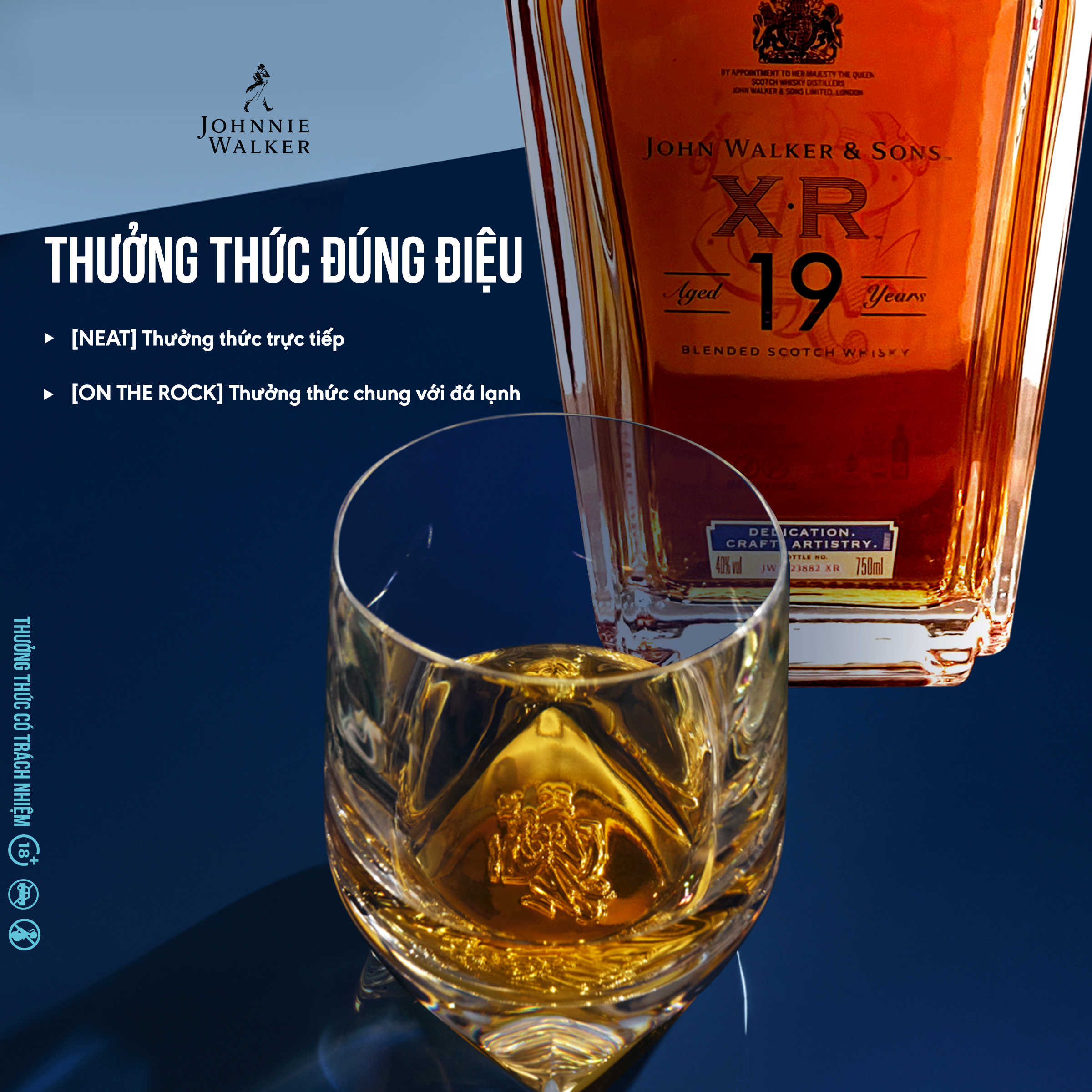 Rượu John Walker & Sons XR Aged 19 Years Blended Scotch Whisky 40% 750ml