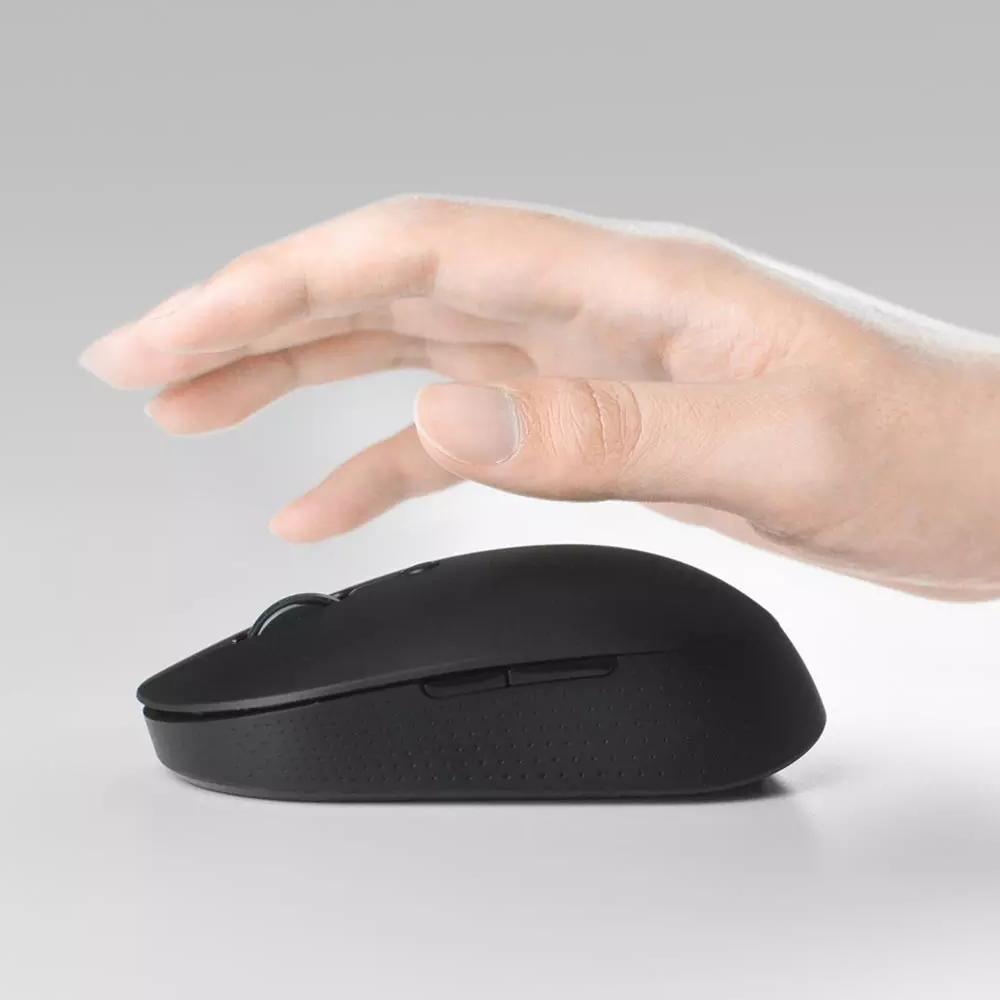 Không Dây Xiaomi Mi Bluetooth Chế Độ Kép Chuột Im Lặng Công Thái Bluetooth USB Protable Mini Tắt Tiếng Chuột Cho Máy Tính Laptop Công Sở