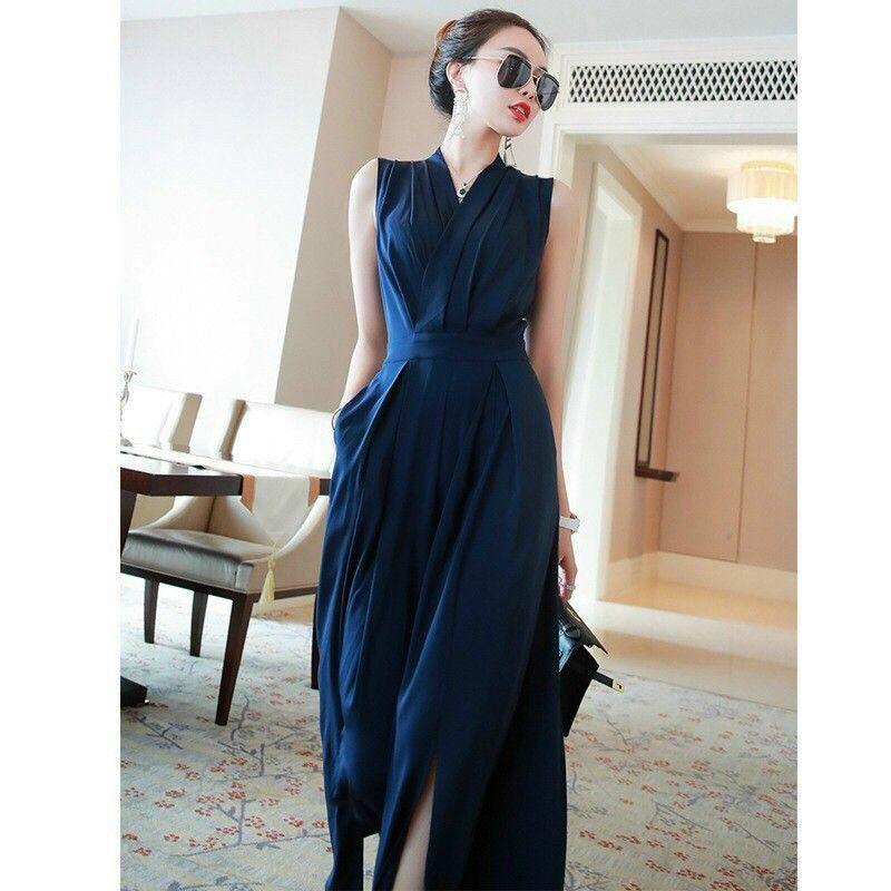 JUMPSUIT XANH DÀI XẾP LI XẺ TÀ