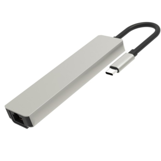 Hub USB C 6in1 ra HDMI, Ethernet RJ45 1000Mbps - hỗ trợ Thunderbolt 3 cho Macbook