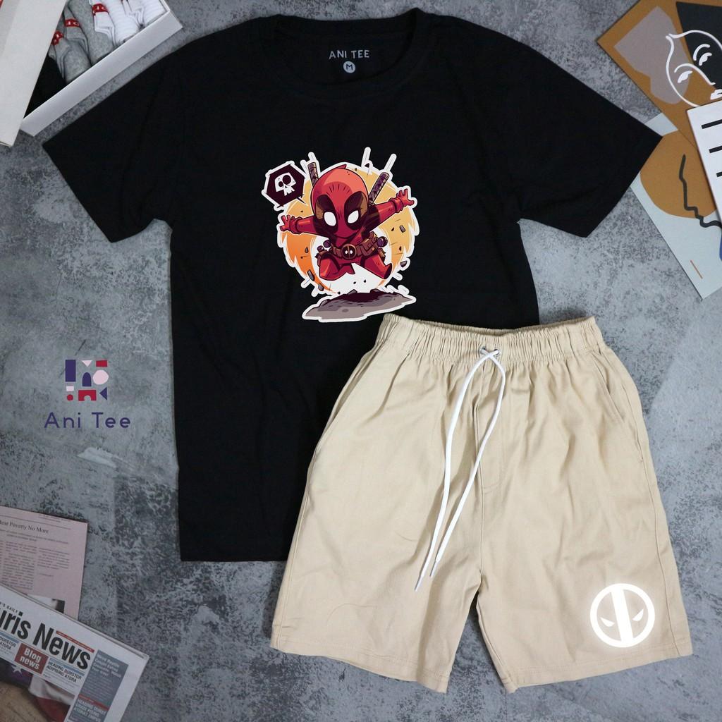 Combo Quần Áo DEADPOOL Hoạt Họa Cotton 100% Form Rộng
