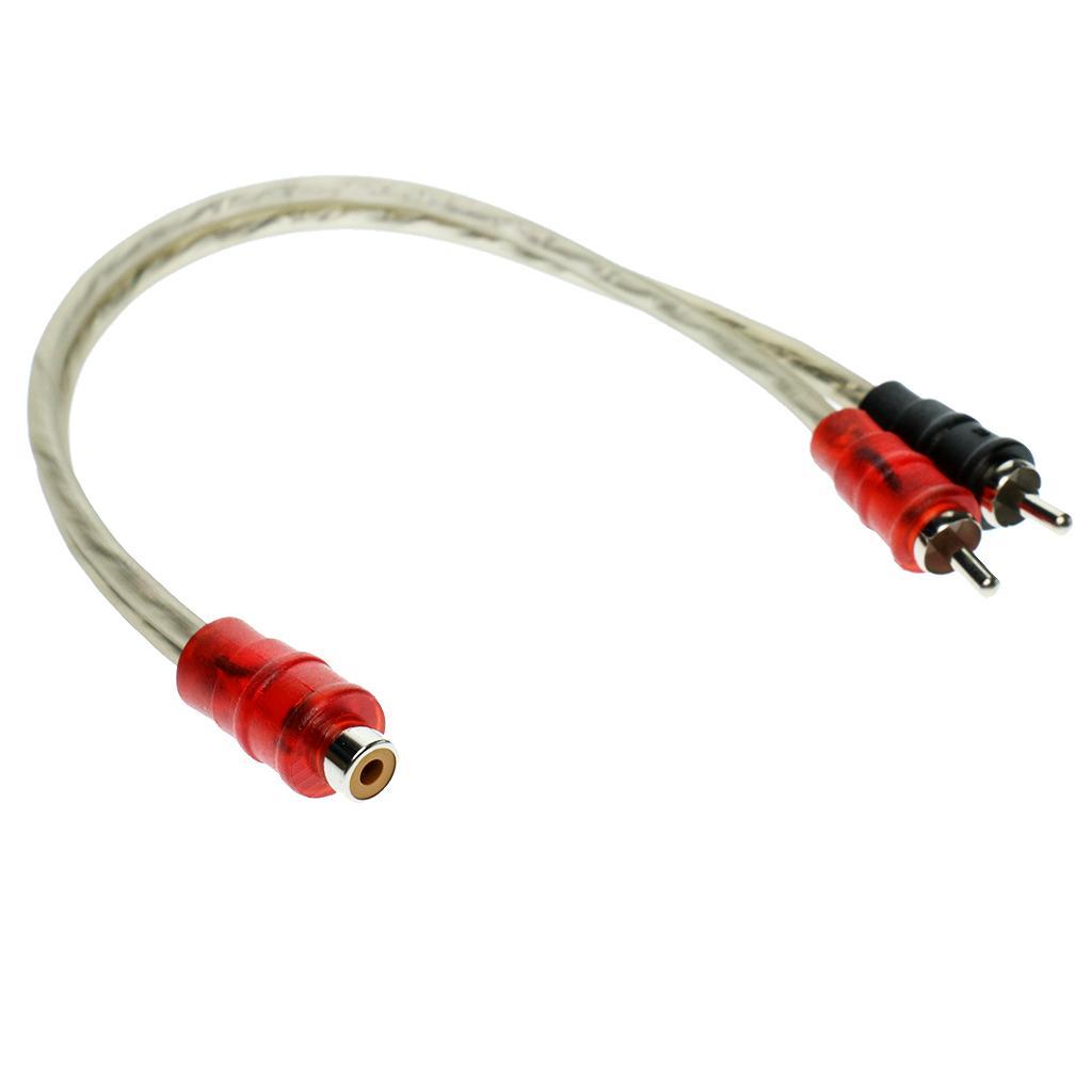 Car Vehicle Stereo Audio Cable Aux Cord 1 Male to 2 Female