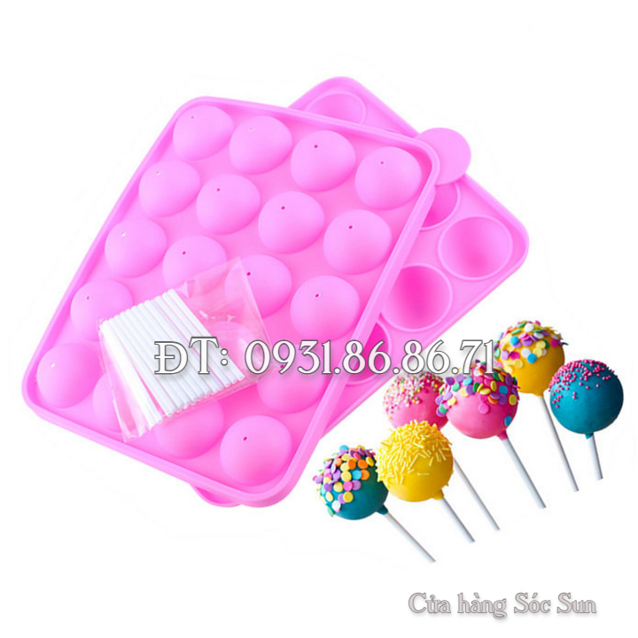 Khuôn silicon mochi nước 20 hình tròn – Mã số 1029