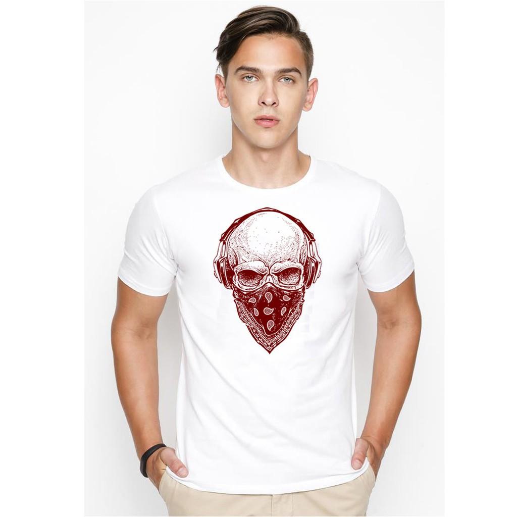 Áo thun nam in hình quỷ bịt mặt Hàn Quốc vải dày mịn TEE19S93