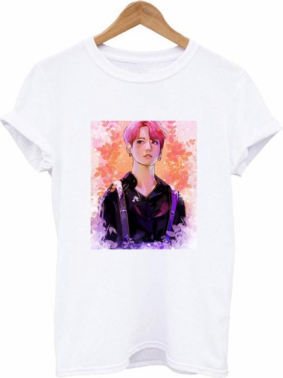Áo BTS ngắn tay in hình Fanart JUNGKOOK