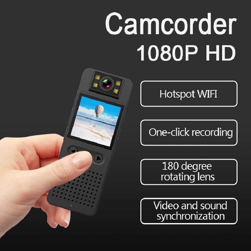 Máy ảnh mini WiFi 1080p HD có màn hình 180 ° xoay máy quay nhỏ Máy ảnh di động Máy ảnh ngoài trời Bike Sport DV Action Cam