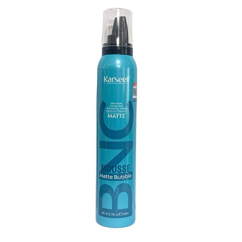 MOUSSE BỌT GIỮ NẾP MẠNH TÓC UỐN XOĂN KARSEELL BNC MATTE BUBBLE XANH 200ML
