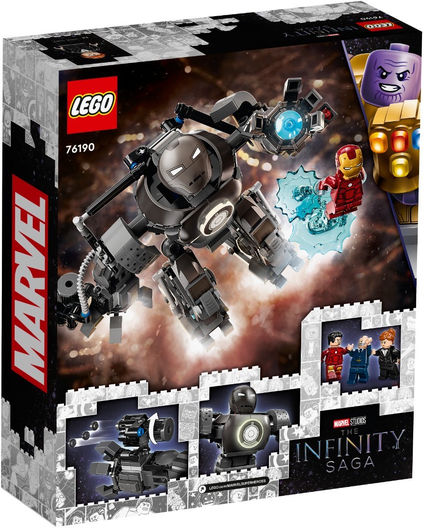 LEGO - 76190 Marvel Iron Man: Đồ chơi nhân vật nhỏ và siêu anh hùng hủy diệt của Iron Monger