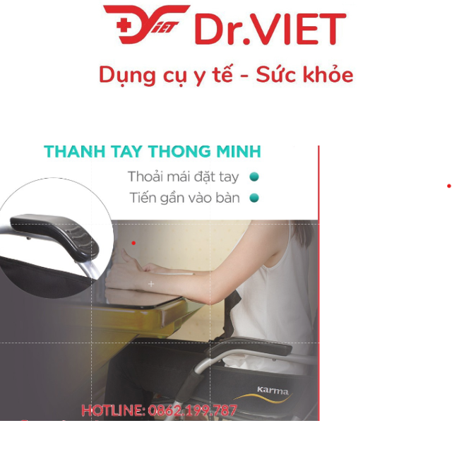 Xe lăn ERGO LITE siêu nhẹ, cao cấp