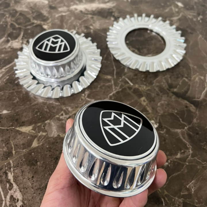 Logo chụp mâm, ốp lazang bánh xe ô tô Maybach BC-012 - Hợp kim nhôm cao cấp