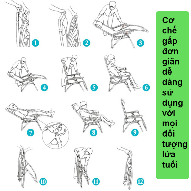 Ghế Xếp Thư Giãn NKT-139 - Vải Textilene Siêu Bền Siêu Chịu Lực - Khung Sắt Sơn Tĩnh Điện - Chính Hãng NIKITA