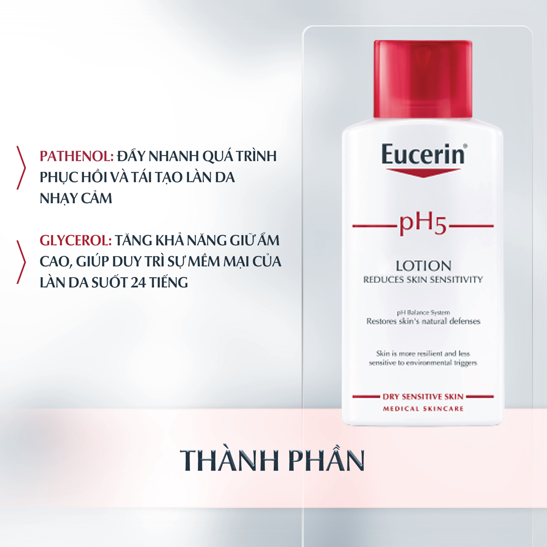 Sữa dưỡng thể cho da nhạy cảm Eucerin pH5 Lotion 250ml