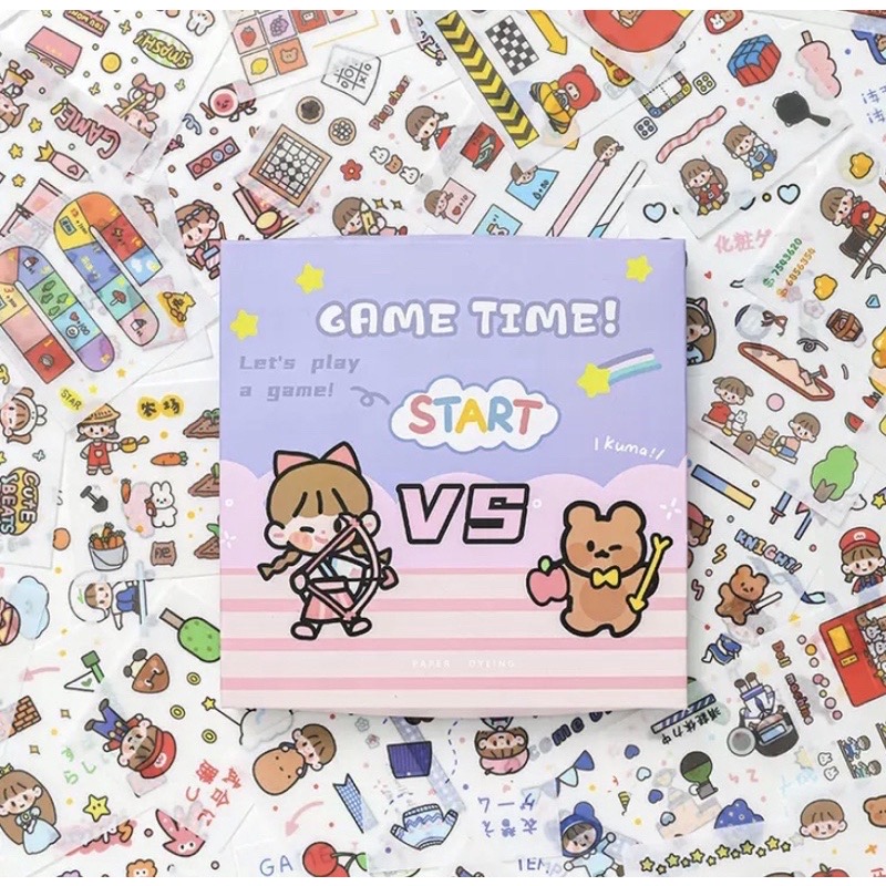 Sticker 100 tấm cute Game Time