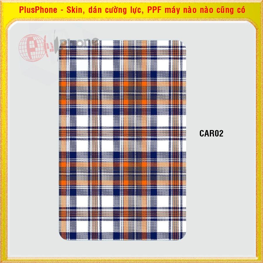 Dán Skin cho mặt sau iPad Mini 1, 2, 3, 4, 5 (7.9 inch) in hình caro