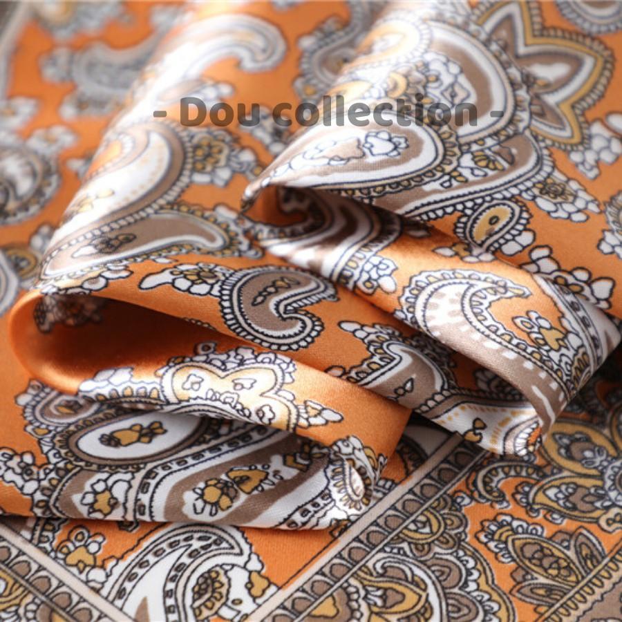 Khăn Bandana EXO (Khăn Turban) Cao Cấp Họa Tiết Thổ Cẩm Chất Lụa Satin - 60x60cm - Mã B007