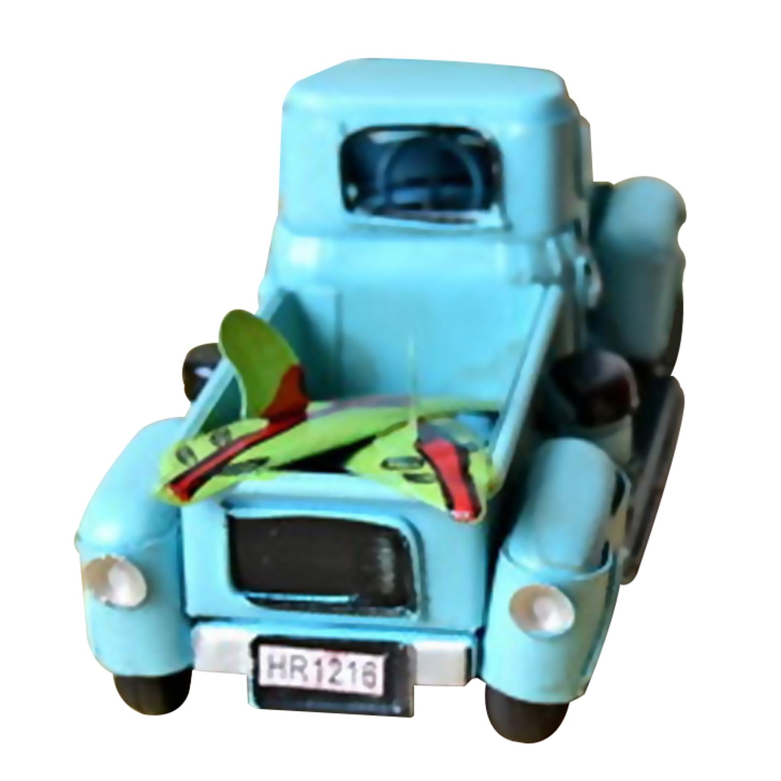 Xe tải đồ chơi bằng kim loại để trang trí, làm quà tặng phong cách cổ điển