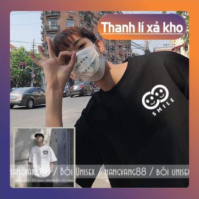 Áo Thun, áo phông Unisex Tay Lỡ mặt cười SMILE JASHOP
