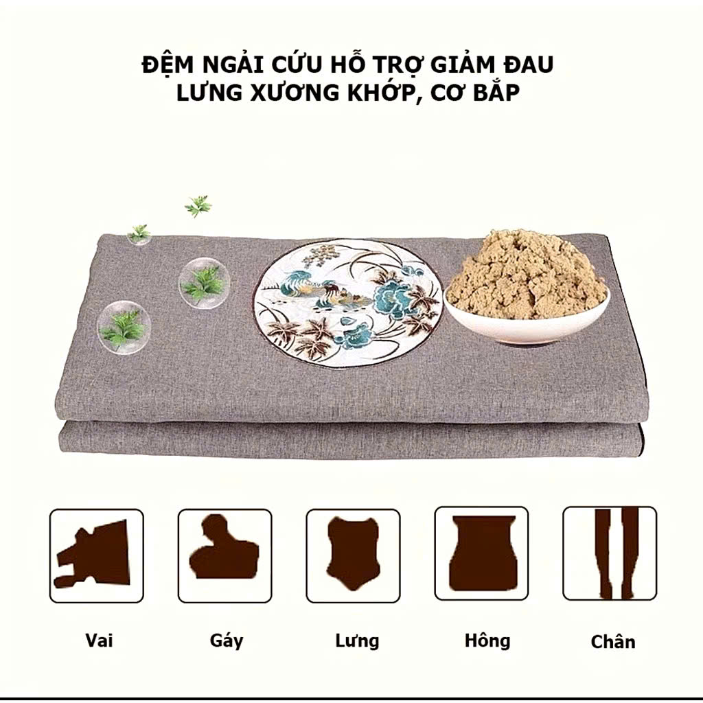 Thảm Ngải Cứu Gối Ngải Cứu Đông Y Hỗ Trợ Giảm Đau Nhức Xương Khớp Giúp Ngủ Ngon Hỗ Trợ Tuần Hoàn Máu