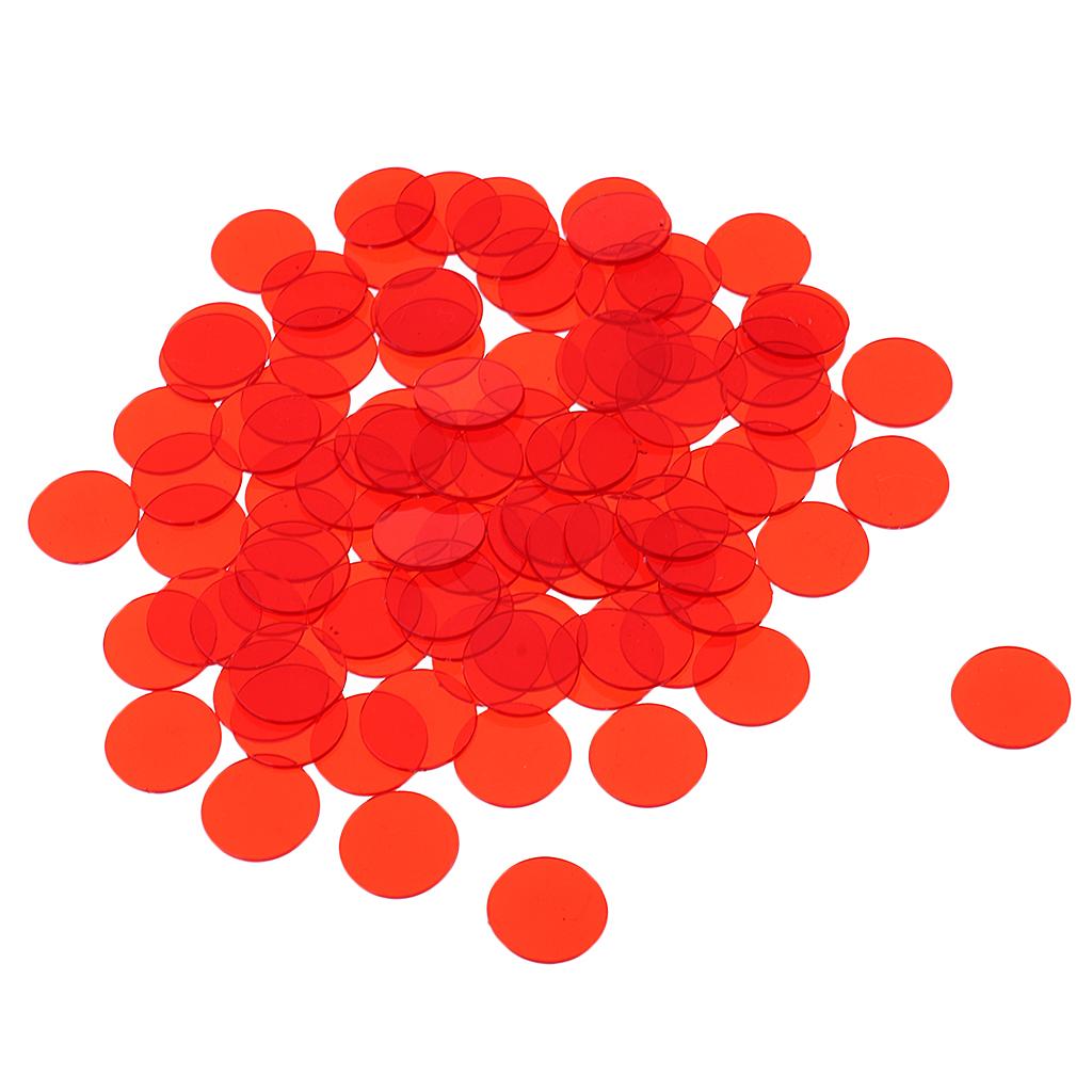 Pack of 100 Bingo Chips – 1.5cm Translucent Markers for Bingo, Counting & Game Tokens, Chips for Bingo Games