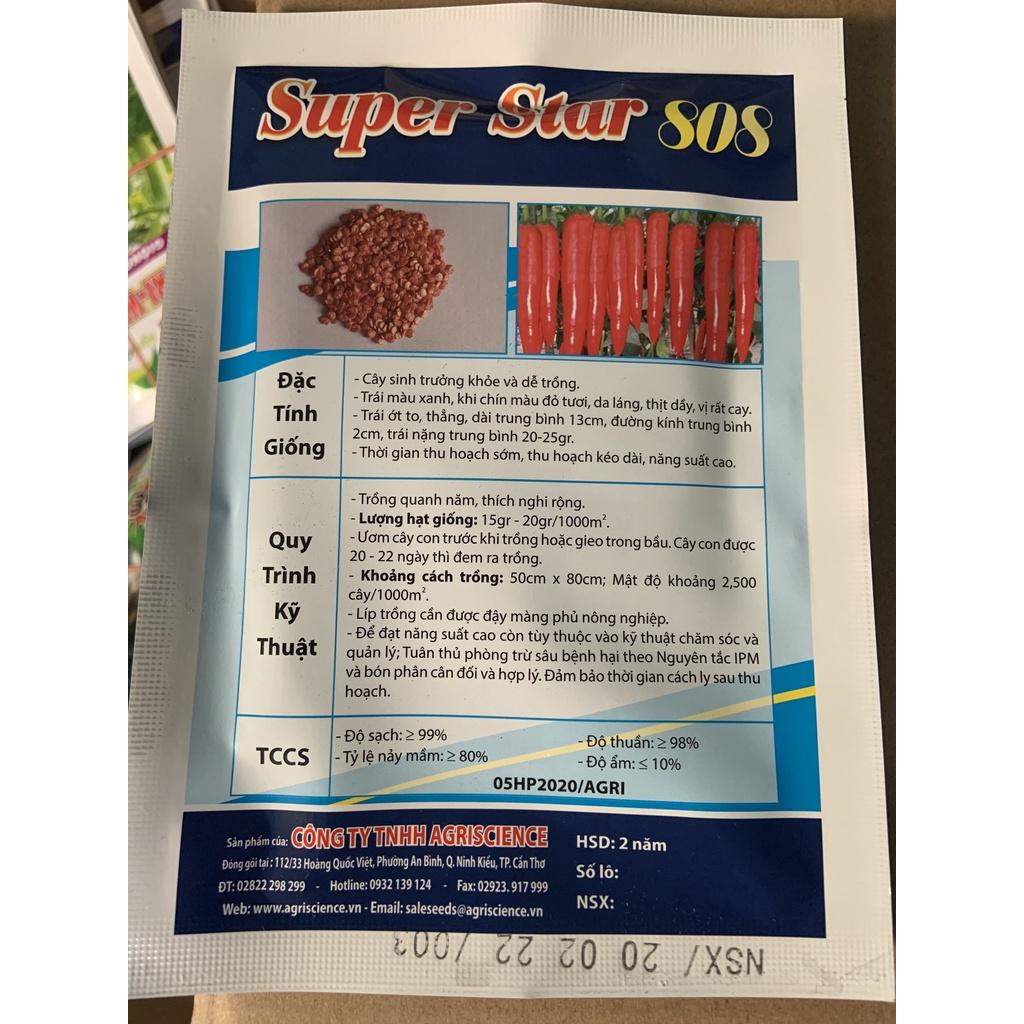 Hạt Giống Giống ớt chỉ địa lai F1 Agri Star 808