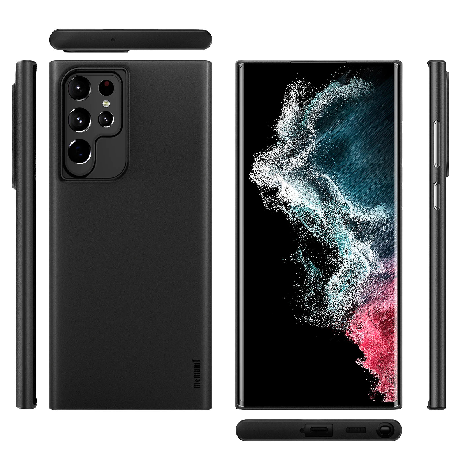 Ốp Lưng Dành Cho Galaxy S22 Ultra Memumi Siêu Mỏng Nhám - Hàng Chính Hãng - Đen