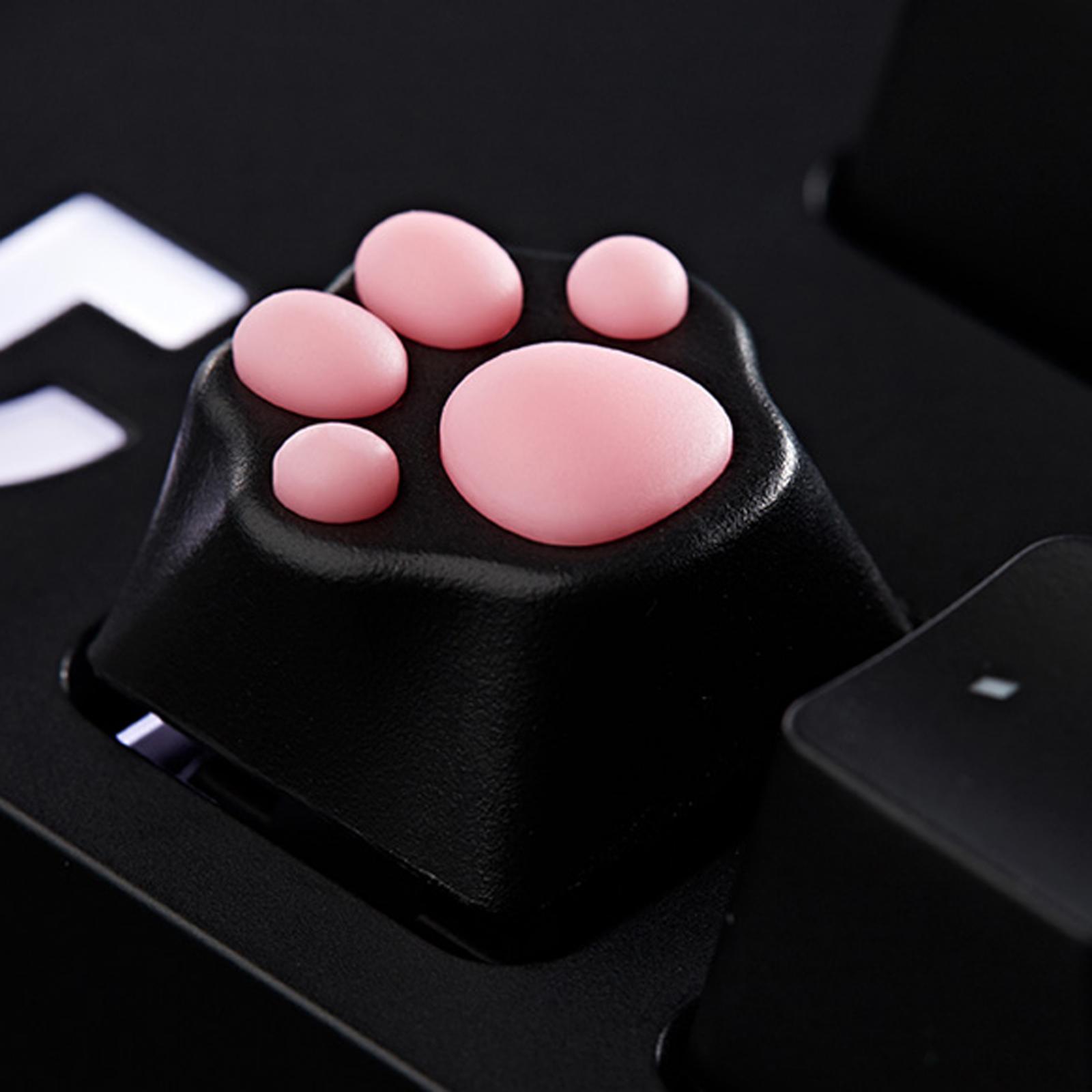 2pcs Customized ABS Silicone Kitty Paw Cat Paws Pad Keyboard Key Caps