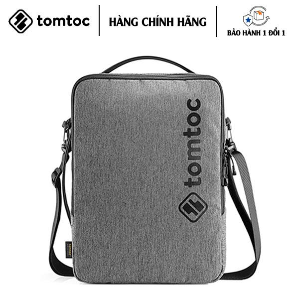 TÚI ĐEO CHÉO TOMTOC (USA) URBAN SHOULDER BAGS DÀNH CHO MACBOOK, LAPTOP 15″16″ GRAY chống sốc tối ưu - HÀNG CHÍNH HÃNG