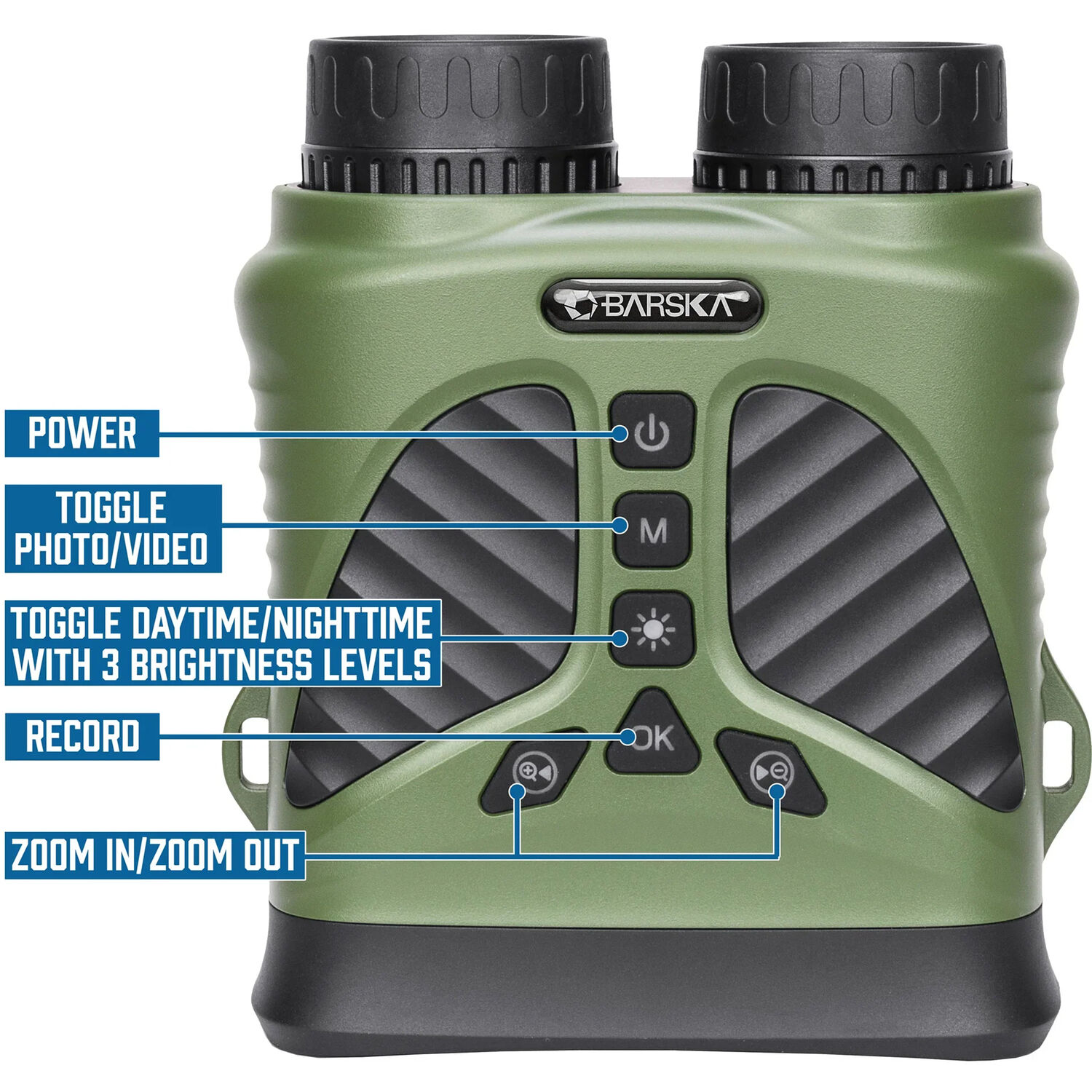 Ống nhòm hồng ngoại kỹ thuật số nhìn ngày đêm Barska NV-2 (Phóng đại 10x, zoom 8x) (Hãng Barska - Mỹ) - Hàng chính hãng