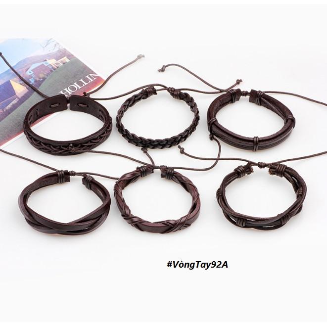 Combo 6 Vòng Tay Da Cá Tính HCM