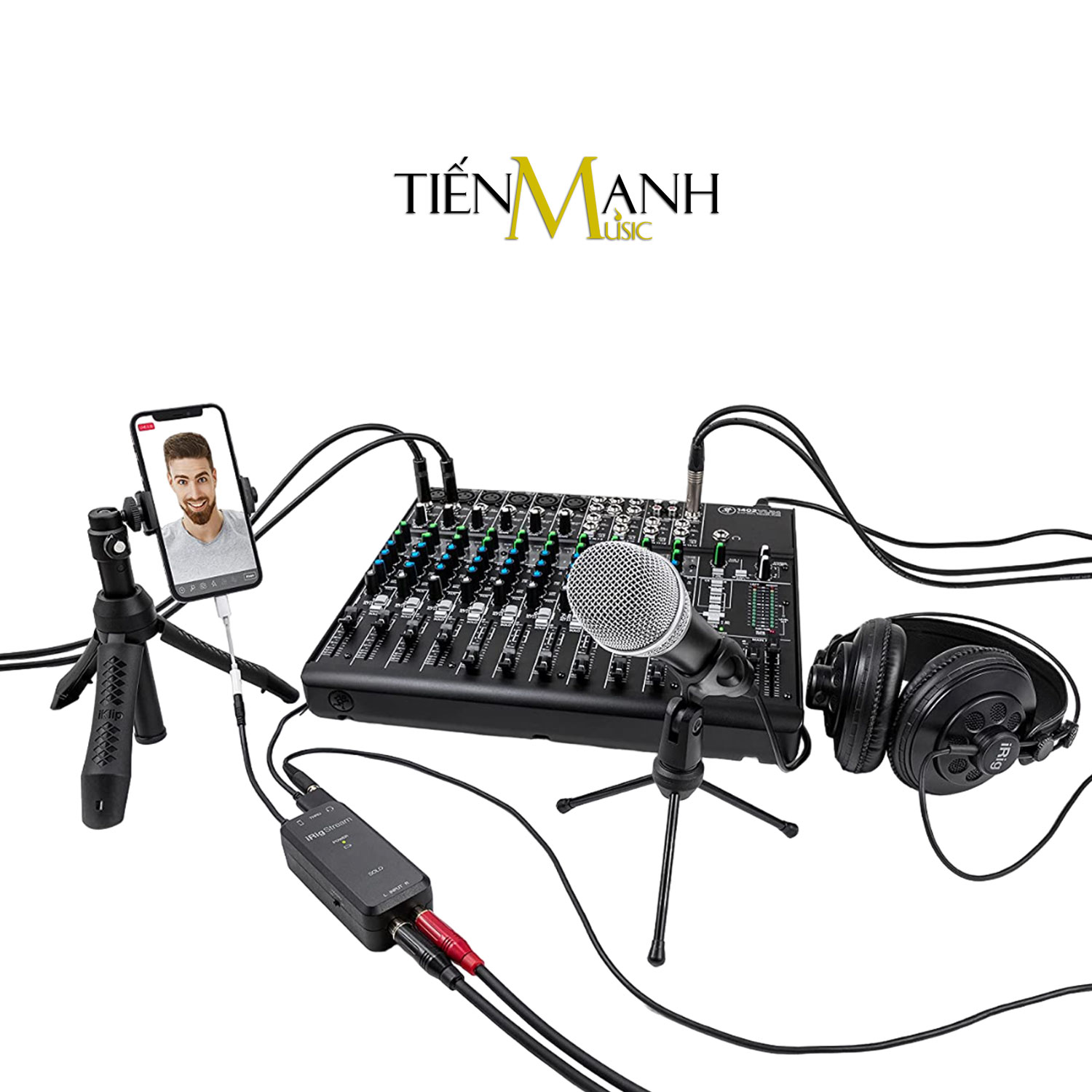 Soundcard Thu Âm LiveStream IK Multimedia iRig Stream Solo, Stereo, Pro Cho Điện Thoại Nối Audio Interface Live Hàng Chính Hãng - Kèm Móng Gẩy DreamMaker