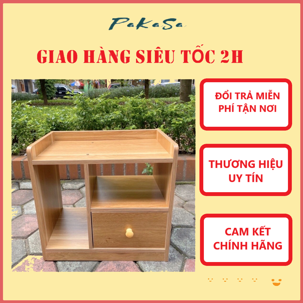 { Chọn Mẫu } Kệ , Tủ Gỗ Để Đầu Gường 1 Hoặc 2  Ngăn Kéo - Hàng Chính Hãng 