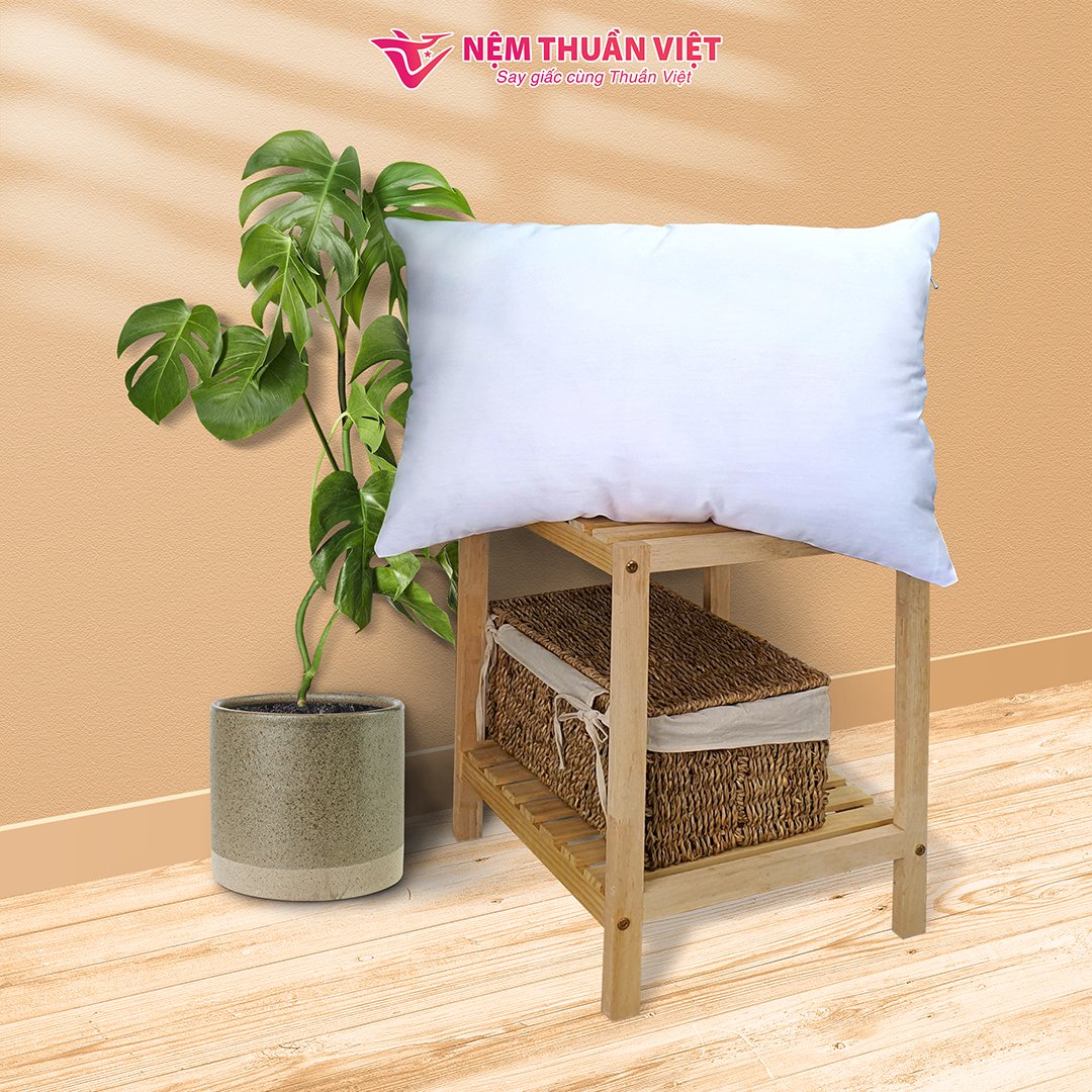 Ruột Gối Nằm Thuần Việt Cozy Trắng Cao Cấp, Êm Ái Vượt Trội, Thoáng Mát