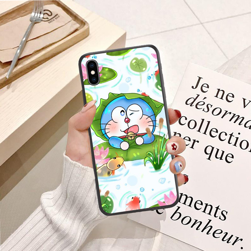 Ốp lưng điện thoại Iphone XS Max viền silicon dẻo TPU  hình Doremon Dễ Thương - Hàng chính hãng