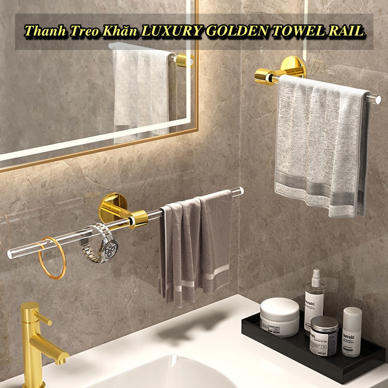 Thanh Treo Khăn Tắm LUXURY GOLDEN TOWEL RAIL - Home and Garden