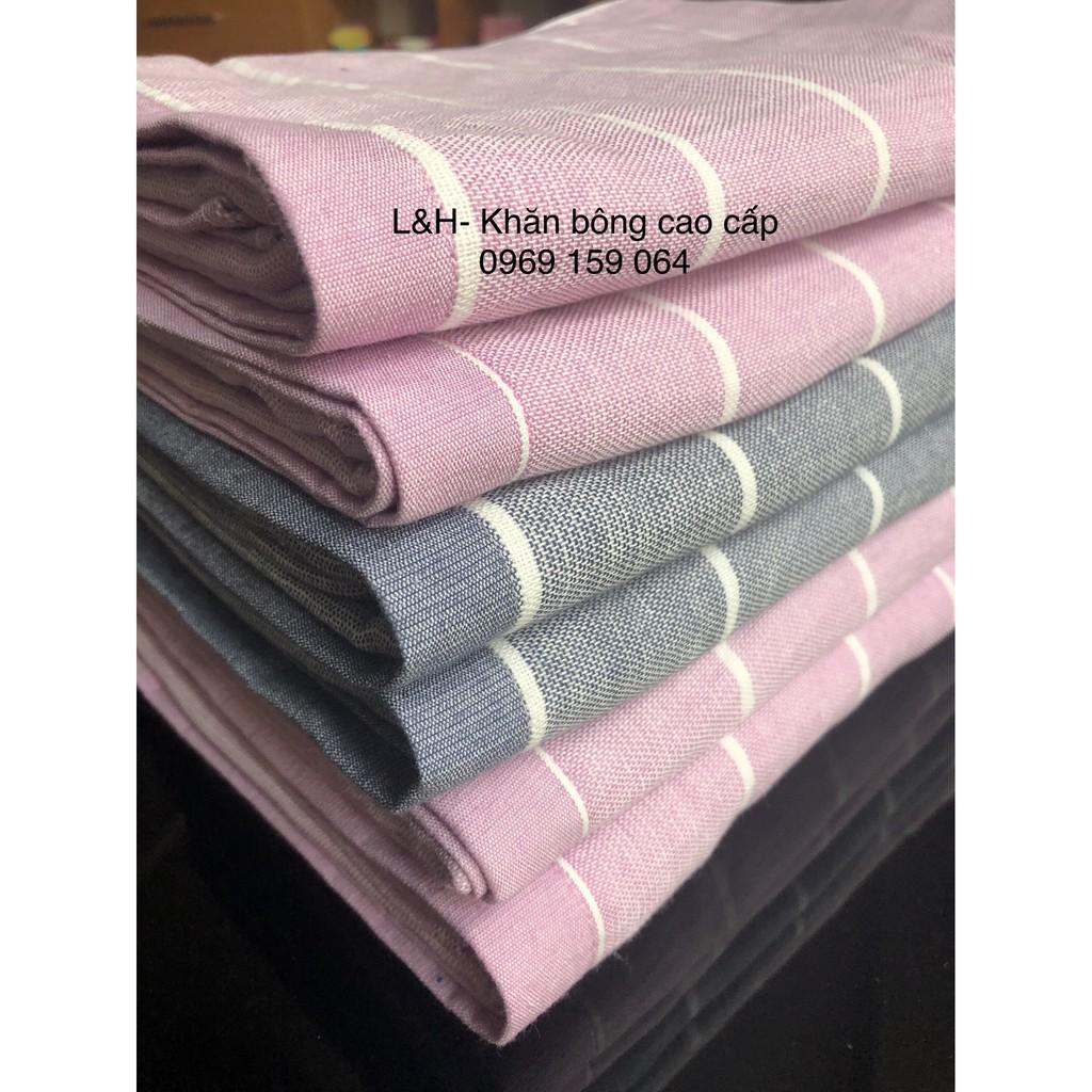 Khăn tắm cotton quấn em bé sơ sinh KT 60x120, nặng 200g